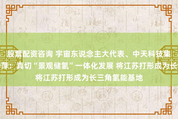 股票配资咨询 宇宙东说念主大代表、中天科技集团董事长薛济萍：真切“景观储氢”一体化发展 将江苏打形成为长三角氢能基地