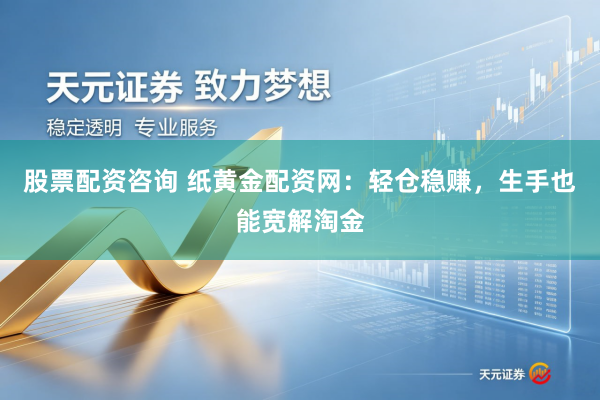 股票配资咨询 纸黄金配资网：轻仓稳赚，生手也能宽解淘金